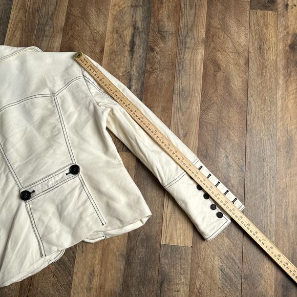 Vintage Y2K Bebe Jacket Women's Size 8 White Military Party 4288 - Picture 12 of 13